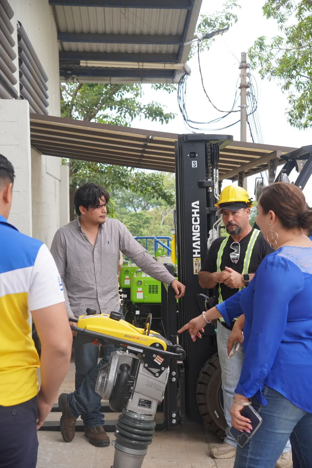 Hangcha forklift during a safety training session