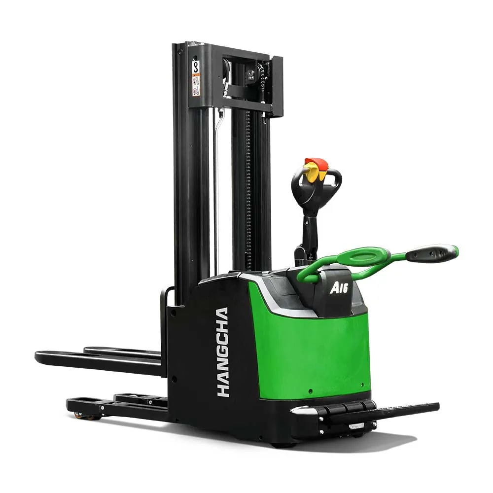 Apilador serie A de rango alto con elevación inicial de operador de pie 1.2–1.6 t (litio)
