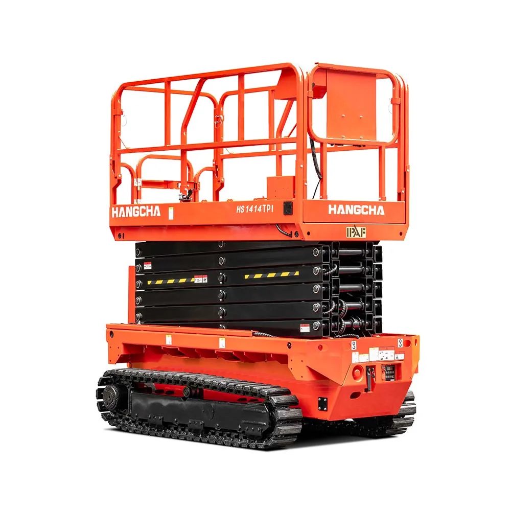 Plataforma de tijera sobre orugas serie HS 230–450 kg (litio)