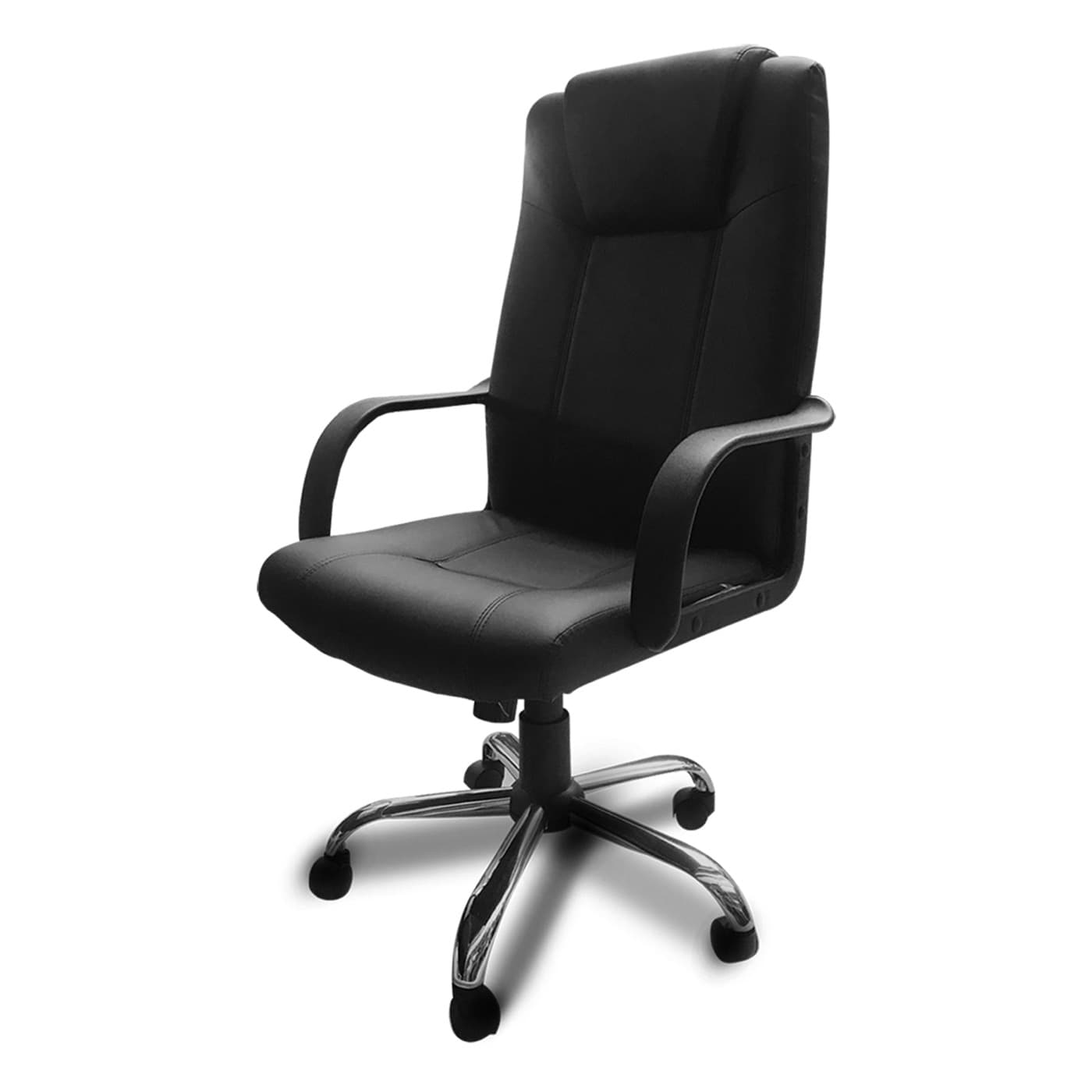 Silla Asturias Cuero / Base Cromada