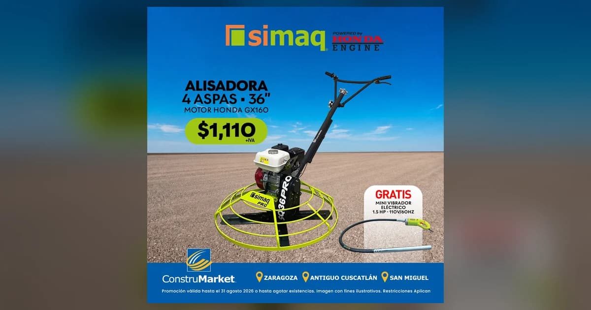 Alisadora SIMAQ SQ36 PRO · 4 aspas · 36"