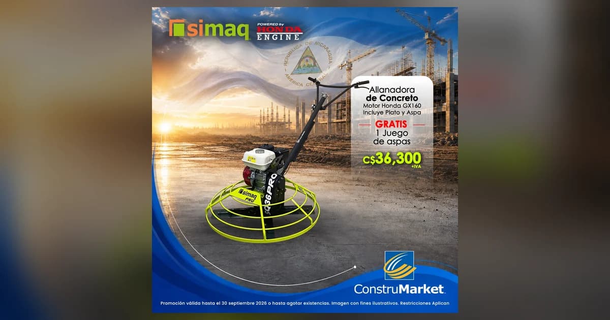 Allanadora de concreto + juego de aspas gratis