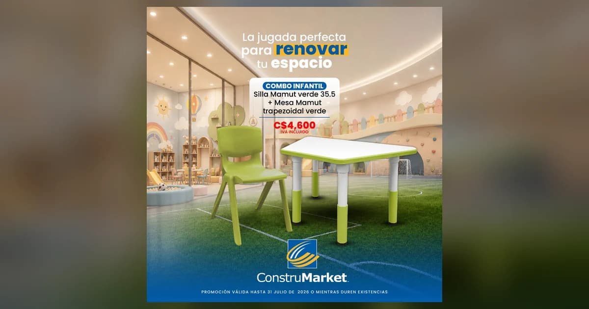 Kids combo: Mamut chair + trapezoid table
