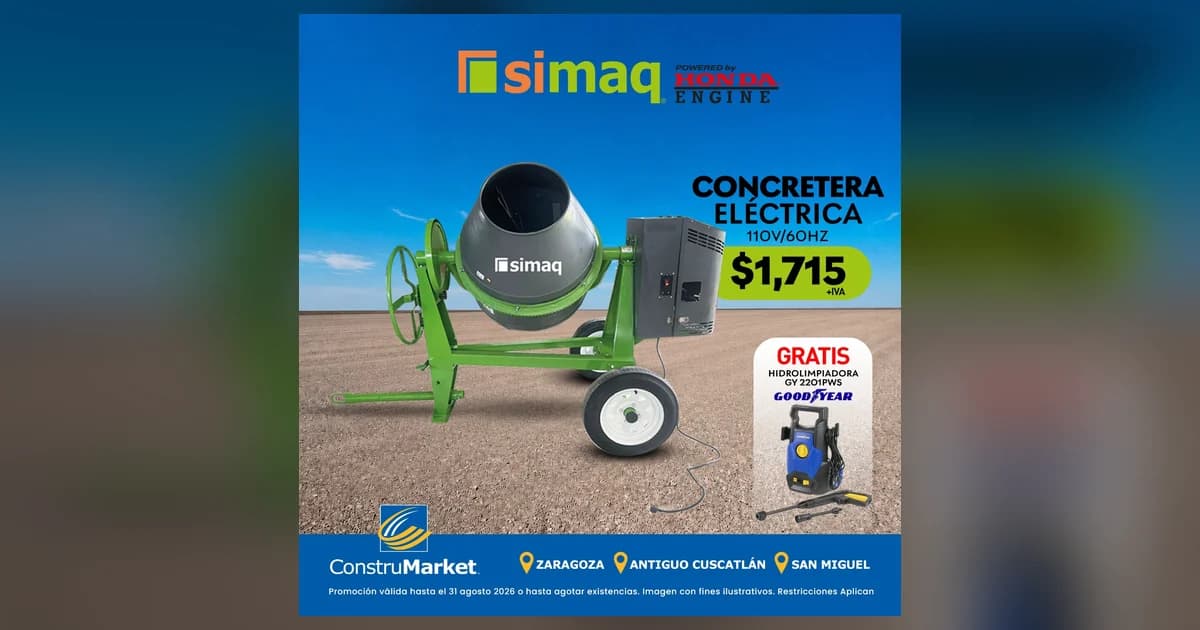 Concretera eléctrica SIMAQ 110V