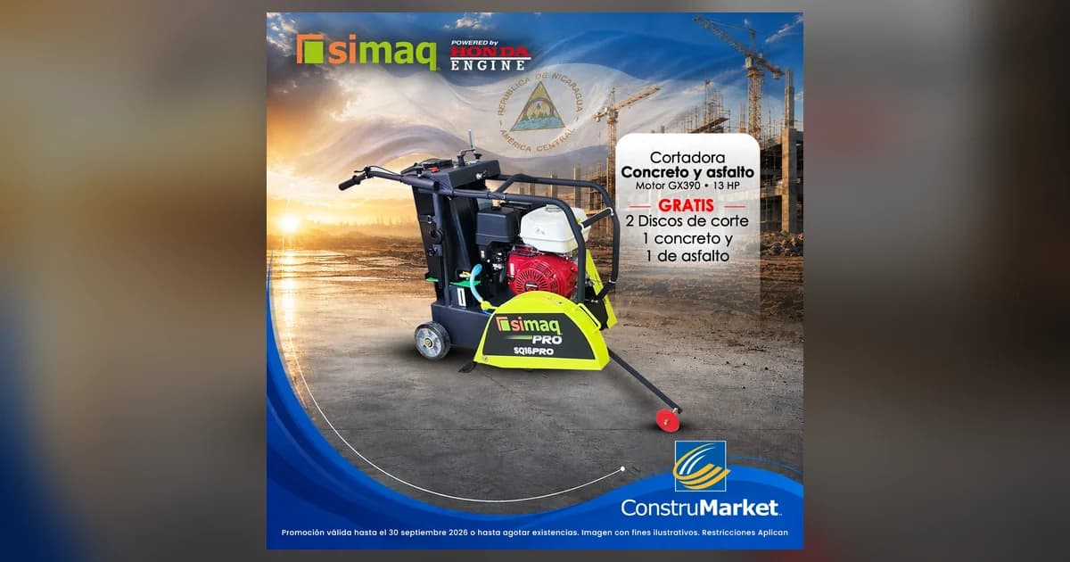 Concrete and asphalt saw with 2 free blades