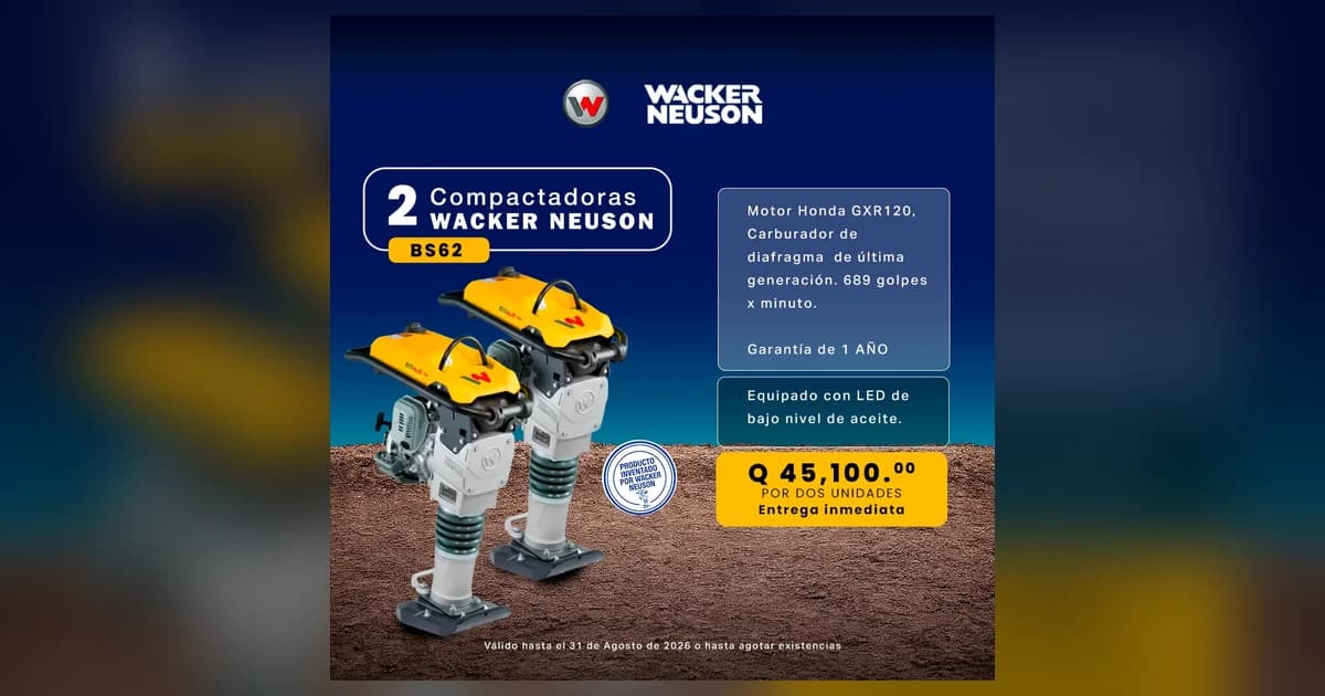 2 compactadoras Wacker Neuson BS62