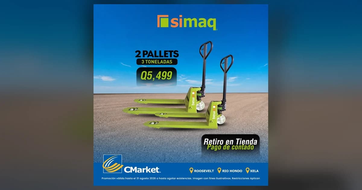 2 manual pallet trucks, 3 tons each