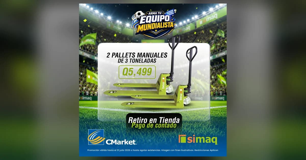 2 pallets manuales de 3 toneladas