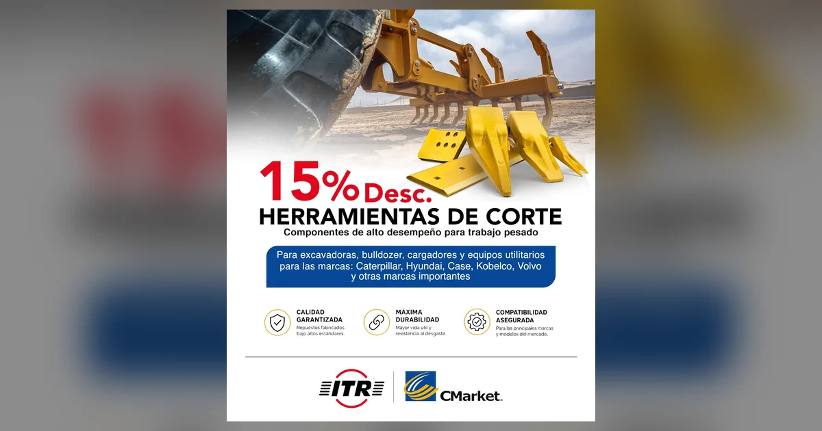 Herramientas de corte ITR — 15% de descuento