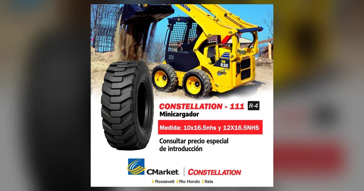 Llanta Constellation 111 R-4 para minicargador