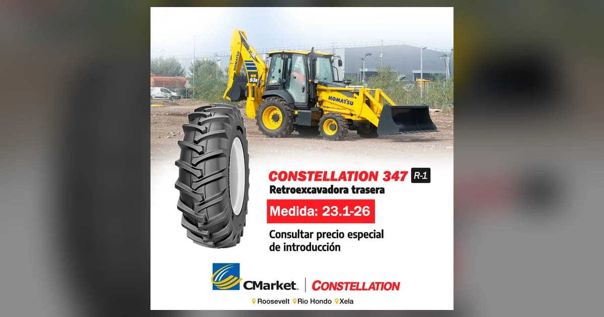 Llanta Constellation 347 R-1 para retroexcavadora (trasera)