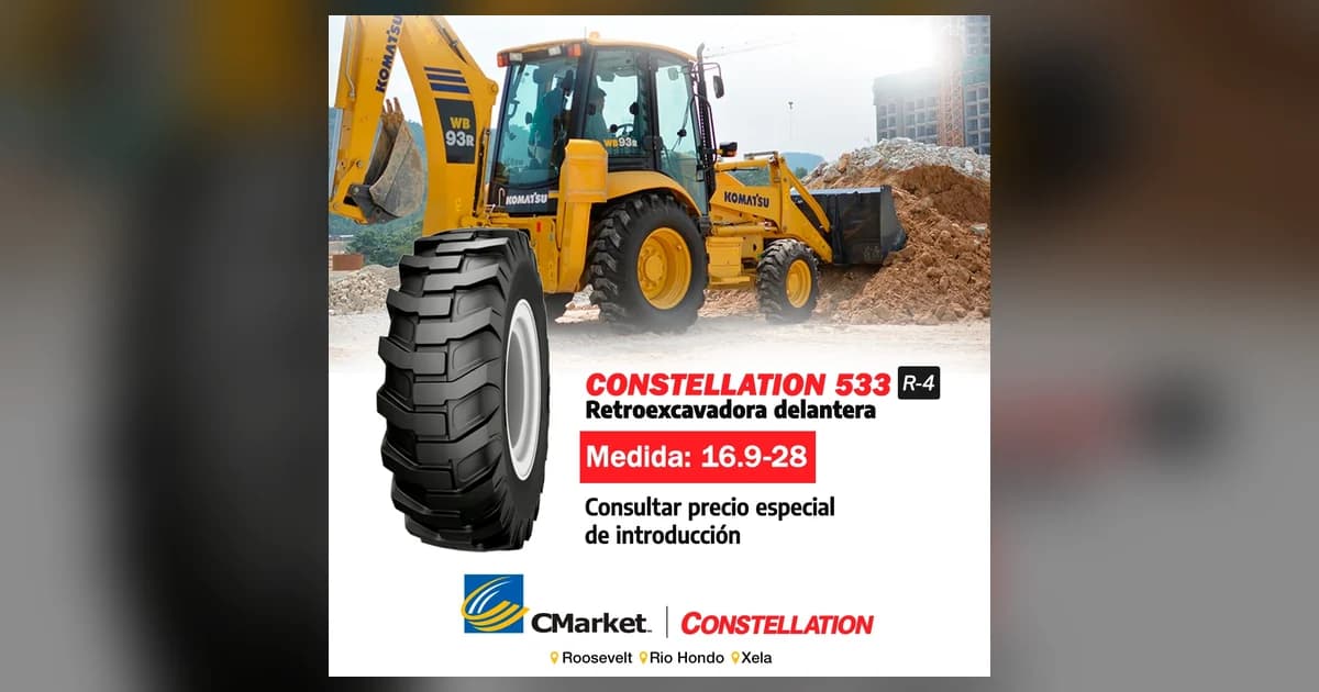 Llanta Constellation 533 R-4 para retroexcavadora (delantera)