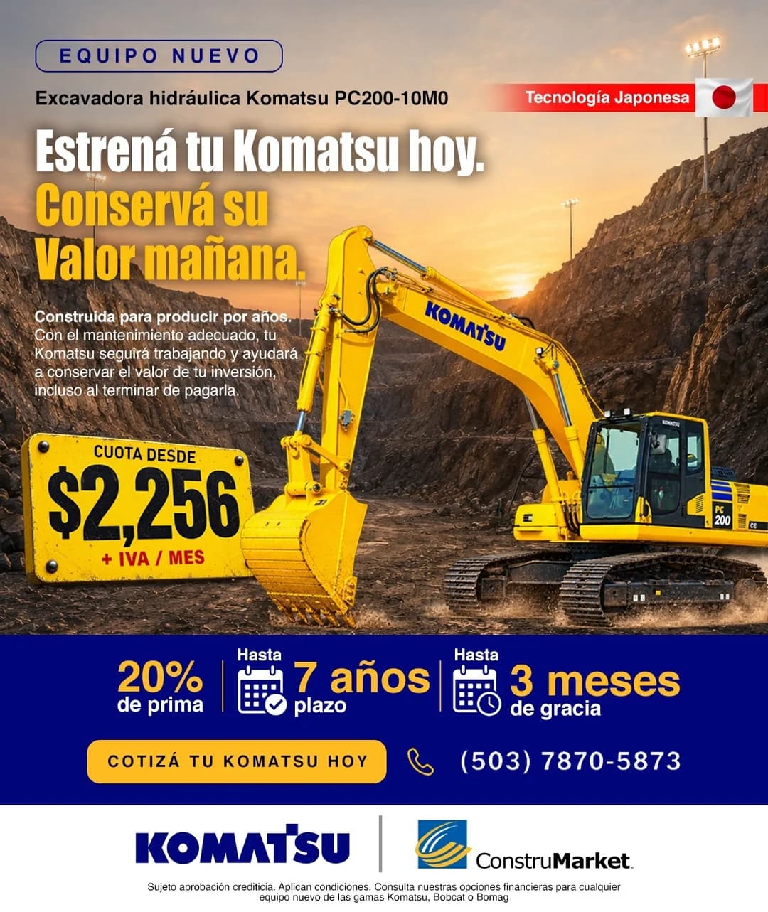 Komatsu PC200-10M0 CE hydraulic excavator
