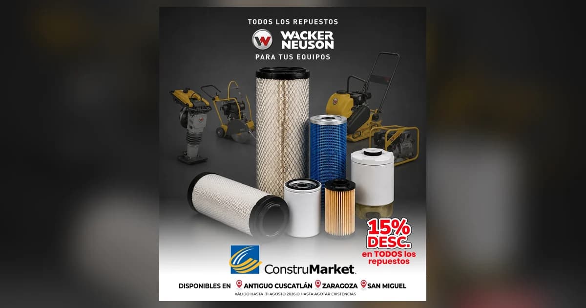 Repuestos Wacker Neuson — 15% de descuento
