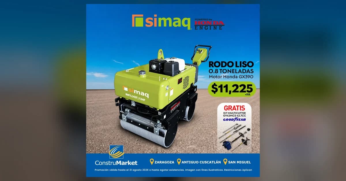 Rodo liso SIMAQ de 0.8 toneladas