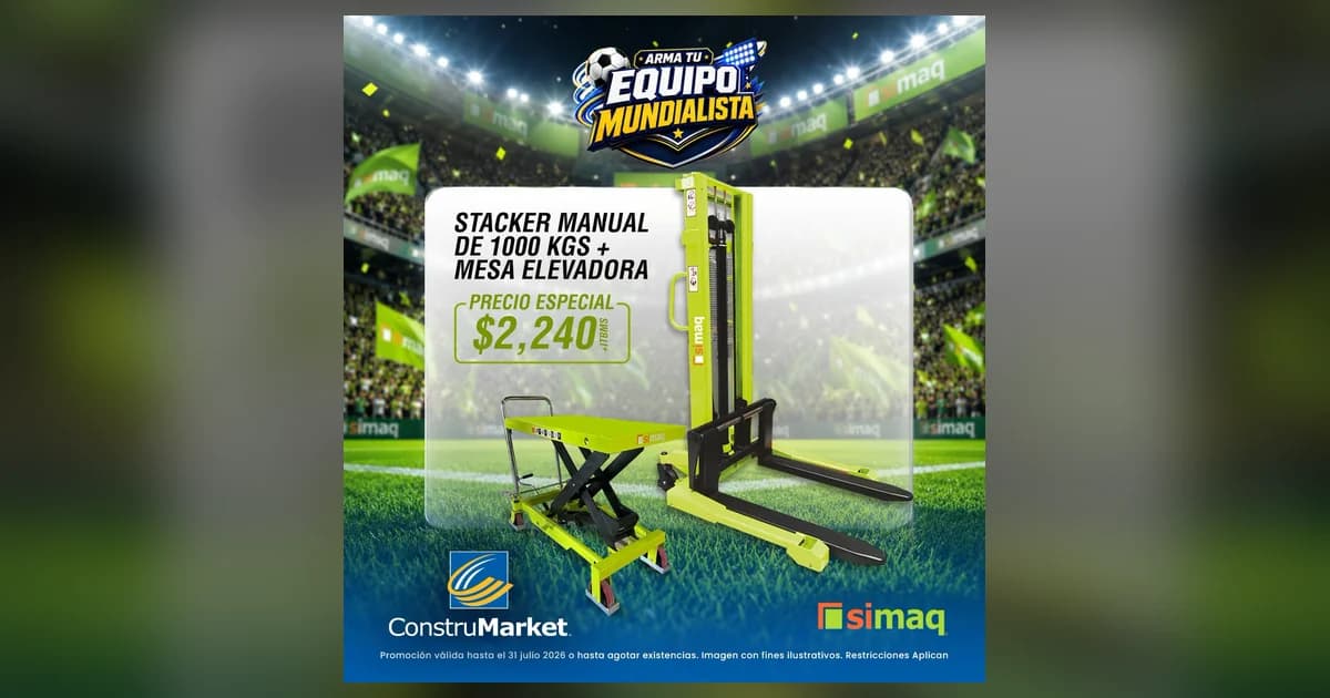 Stacker manual de 1000 kg + mesa elevadora