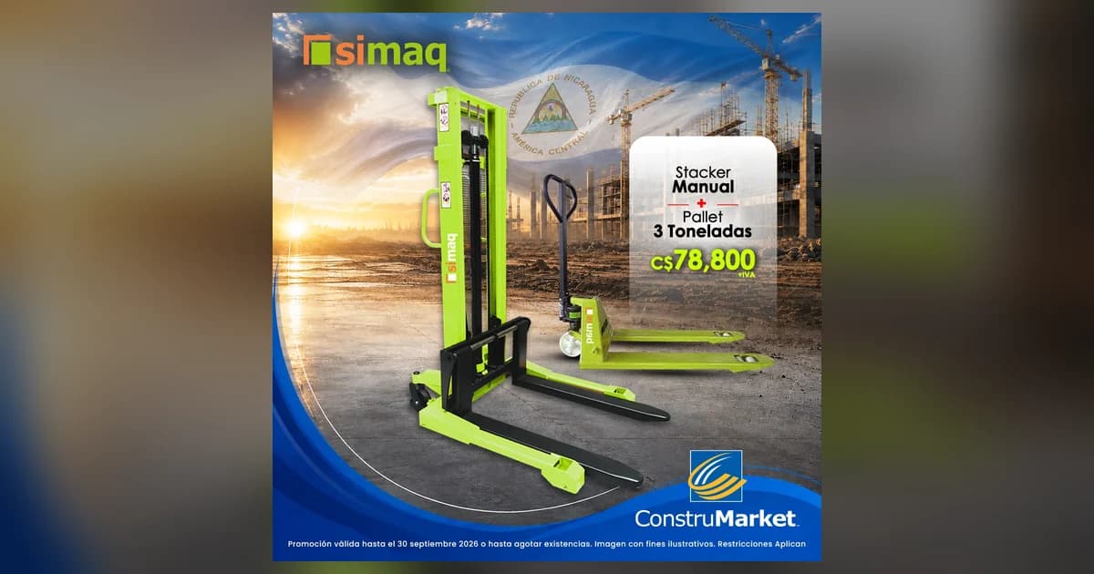 Stacker manual + pallet de 3 toneladas