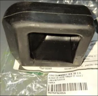 Bloque de goma del tanque de agua (2) SIMAQ SQ15PRO65A — foto real de la pieza